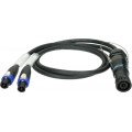 Klotz SPUTNIK Y hangszóró adapter speakON 8p papa - 2 x speakON 4p mama