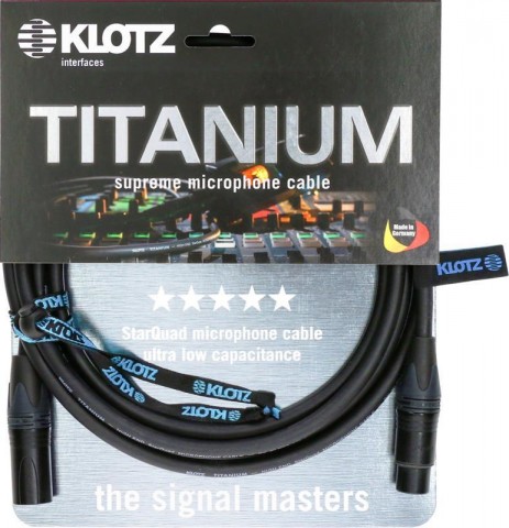 Klotz TITANIUM StarQuad mikrofonkábel Neutrik XLR arany érintkezőkkel - 10m