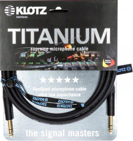 Klotz TITANIUM StarQuad analóg audiokábel Neutrik szimmetrikus fémcsatlakozókkal - 1m