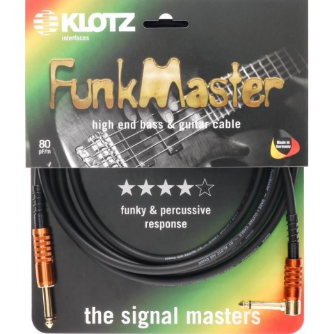 Klotz FunkMaster csúcskategóriás gitár és basszusgitár kábel - 6m