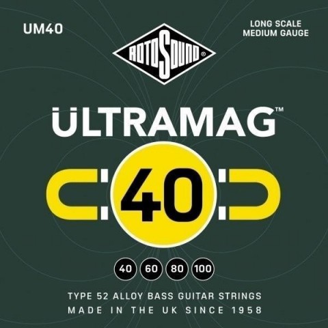 Rotosound Ultramag basszusgitár húrkészlet "Type 52" ötvözet 40 60 80 100