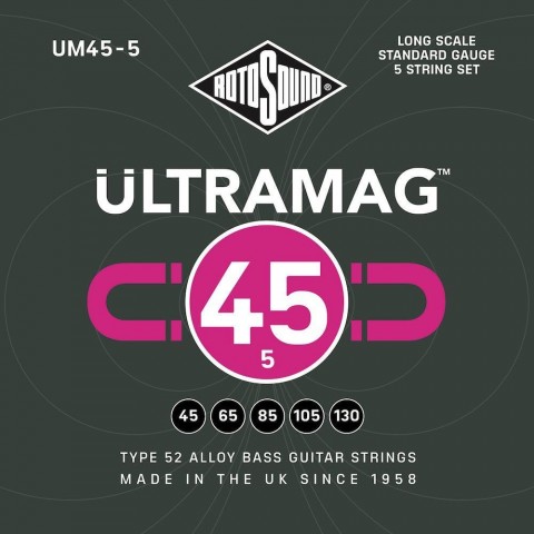 Rotosound Ultramag basszusgitár húrkészlet "Type 52" ötvözet 5 húros 45 65 85 105 130