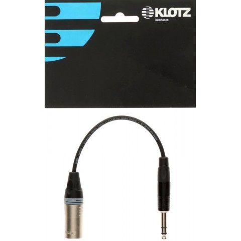 Klotz Összekötő adapter ellenállás mátrixszal XLR 3p papa - 6,35 mm jack dugó 3p - 0,2m