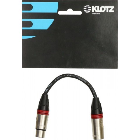 Klotz XLR 5p mama - XLR 3p papa / Klotz DMX adapter - 0,2m