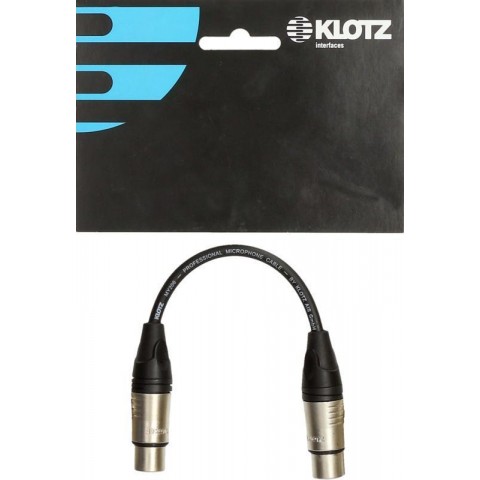 Klotz XLR 3p mama - XLR 3p mama / Klotz XLR adapter kábel - nemváltó - 0,2m