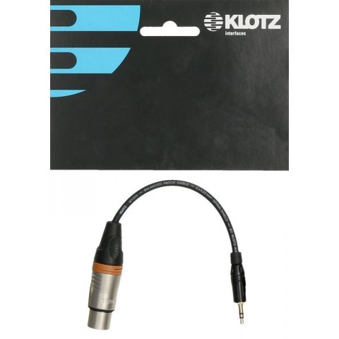 Klotz XLR 3p mama - TRS 3,5 mm / Klotz XLR adapter - 0,2m