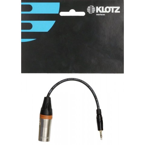 Klotz XLR 3p papa - TRS 3,5 mm / Klotz XLR adapter - 0,2m