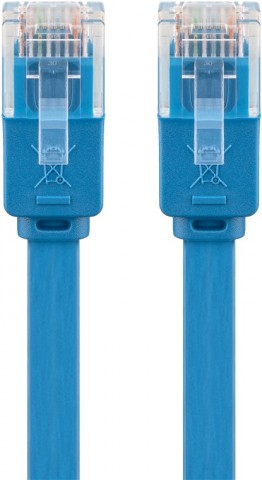 CAT 6 Flat Patch kábel U/UTP kék 1m