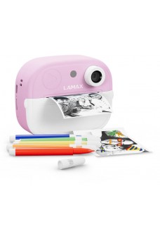 LAMAX InstaKid2 AI Plus Pink Hőpapíros gyerek fényképező Rózsaszín