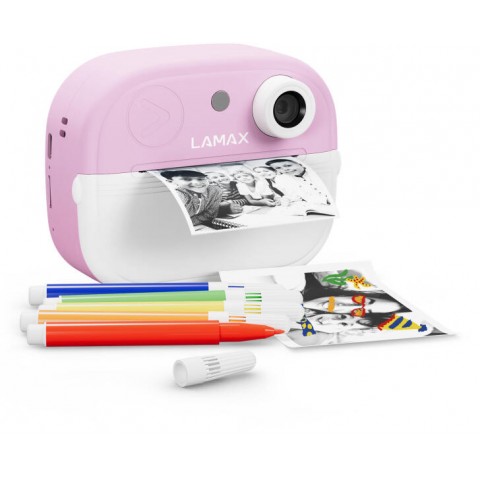 LAMAX InstaKid2 AI Plus Pink Hőpapíros gyerek fényképező Rózsaszín