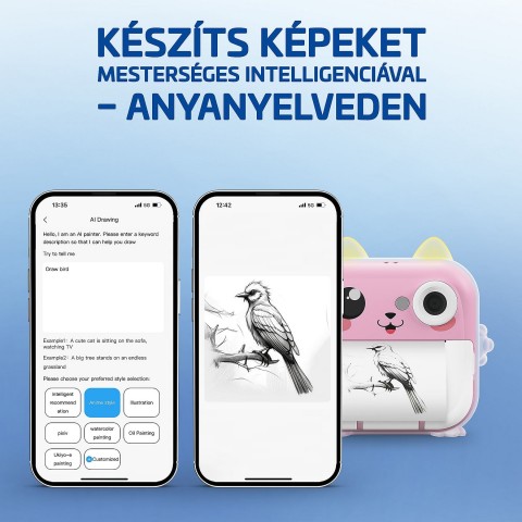 LAMAX InstaKid2 AI Plus Pink Hőpapíros gyerek fényképező Rózsaszín LAMAX InstaKid2 AI Plus Pink Hőpapíros gyerek fényképező Rózsaszín