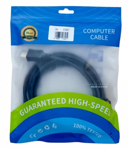 Econ HDMI-HDMI Kábel 3m 1.4 Kompatibilis Aranyozott E-512 Econ HDMI-HDMI Kábel 3m 1.4 Kompatibilis Aranyozott E-512