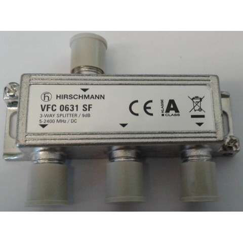 Hirschmann VFC 0631 SF 3-as elosztó F csatl Sat