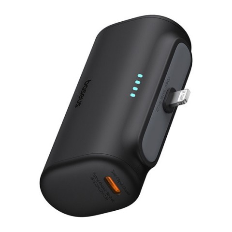 Baseus Compact 20W gyorstöltő powerbank 5000mAh iPhone csatlakozóval fekete