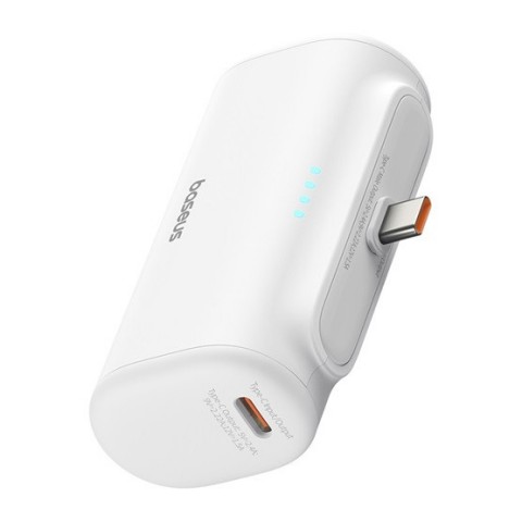 Baseus Compact 20W gyorstöltő powerbank 5000mAh Type C csatlakozóval fehér