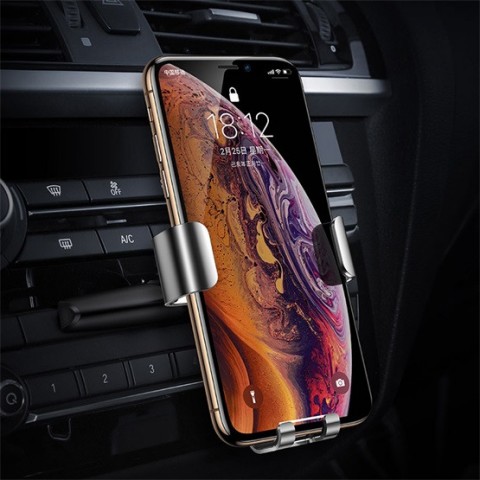 Baseus Metal Age gravitációs autós telefontartó CD nyílásba fekete