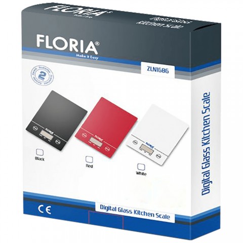 Floria ZLN1686/BK Konyhai mérleg 5 kg ig.