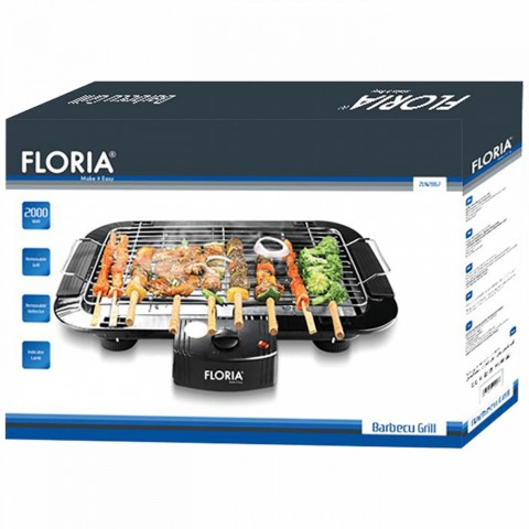 Floria ZLN2867 Elektromos grill 2000W - fekete Floria ZLN2867 Elektromos grill 2000W - fekete