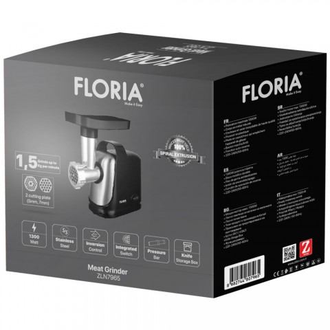 Floria ZLN7965 Elektromos húsdaráló 1300W megfordítható funkció