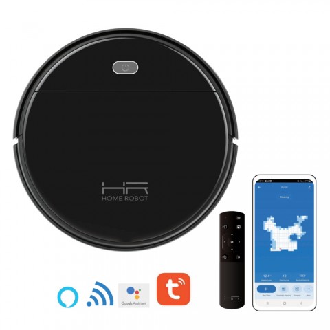 HOME ROBOT RV400 Intelligens robotporszívó nedves száraz HEPA szűrő applikációval - FEKETE