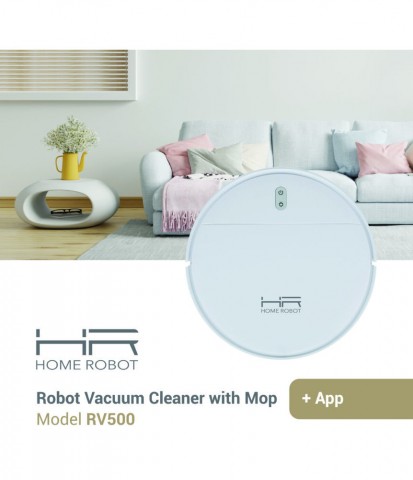 HOME ROBOT RV500 Intelligens robotporszívó nedves száraz HEPA szűrő applikációval - FEHÉR