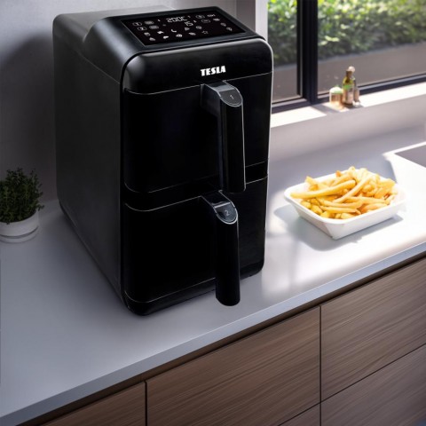 TESLA AirCook DualZone Q680 XXL dupla forró levegős sütő