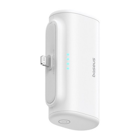 Baseus Compact gyorstöltő powerbank 5000 mAh 20W iPhone csatlakozóval fehér
