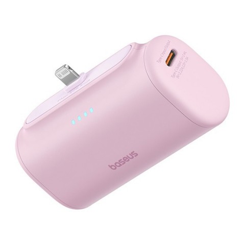Baseus Compact 20W gyorstöltő powerbank 5000mAh iPhone csatlakozóval rózsaszín