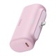 Baseus Compact 20W gyorstöltő powerbank 5000mAh iPhone csatlakozóval rózsaszín