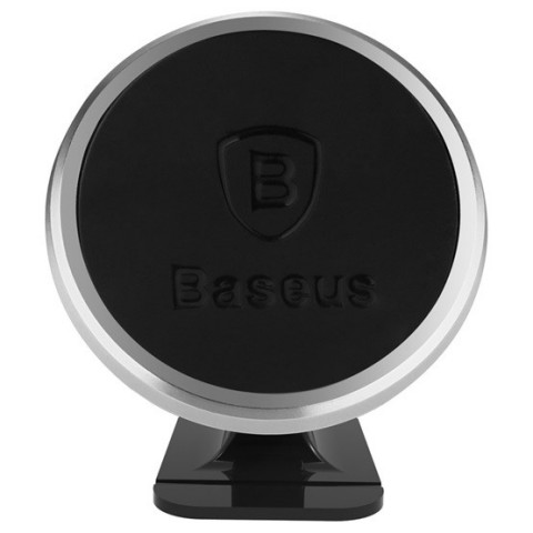 Baseus 360 fokban állítható mágneses műszerfalra rögzíthető autós telefontartó ezüst