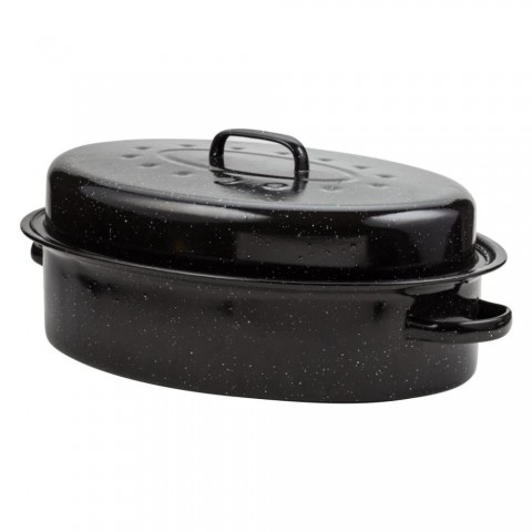 Nava 10 053-001 ovális zománcozott kacsasütő 42 cm