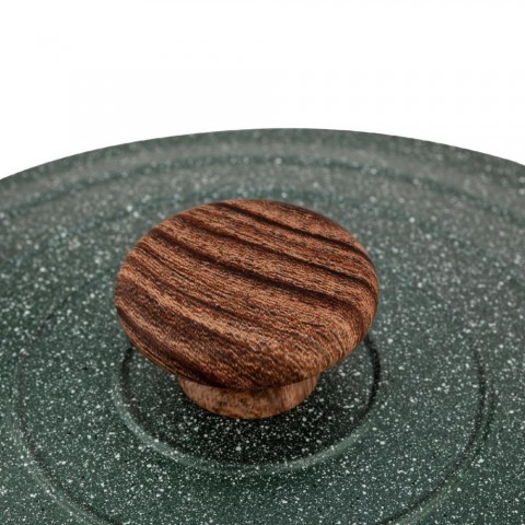 Nava 10 255-031 Ωmega tapadásmentes öntött alumínium lábas fedővel kőbevonattal 24 cm