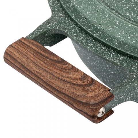 Nava 10 255-031 Ωmega tapadásmentes öntött alumínium lábas fedővel kőbevonattal 24 cm