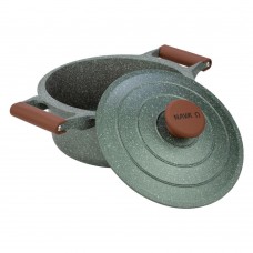 Nava 10 255-033 Ωmega tapadásmentes öntött alumínium lábas fedővel kőbevonattal 28 cm