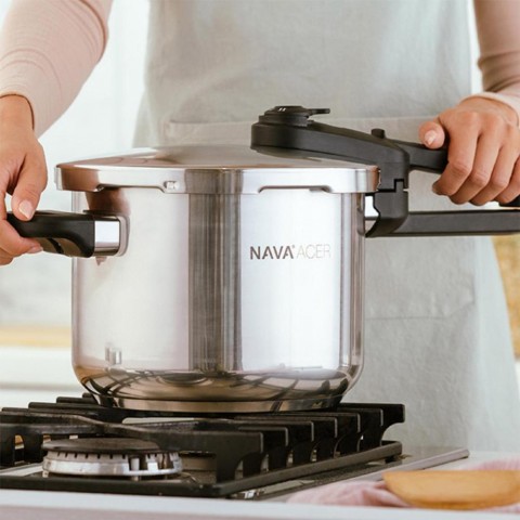 Nava 10 266-013 Acer rozsdamentes acél kukta 6 liter biztonsági szelep