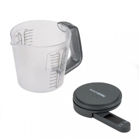 NAVA 10 274-001 Imperial digitális konyhai mérleg és mérőkancsó 1,5l 5kg