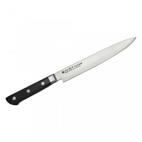 Satake 805 551 Daichi japán damaszk szeletelő kés 20 cm penge hossz damaszk acél pakka fa markolat