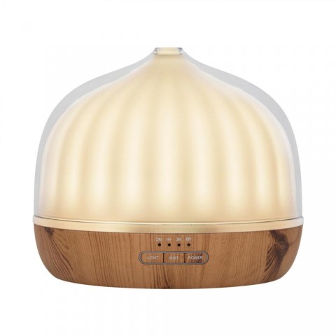 Home AD 500 aromadiffúzor ultrahangos hidegpárásító 500 ml kapacitás önállóan is használható világítás melegfehér fény tartozék hálózati adapter