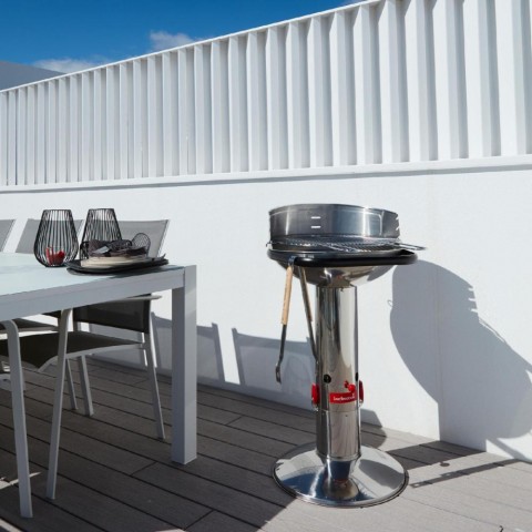 Barbecook BC CHA-1005 Loewy 50 SST rozsdamentes acél faszenes grill 51,5x56x99cm