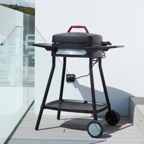 Barbecook BC ELE-4001 Alexia 5111 elektromos grill oldalsó asztal kerék fekete 84x55x97cm