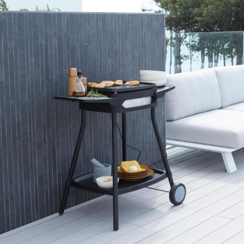 Barbecook BC ELE-4001 Alexia 5111 elektromos grill oldalsó asztal kerék fekete 84x55x97cm