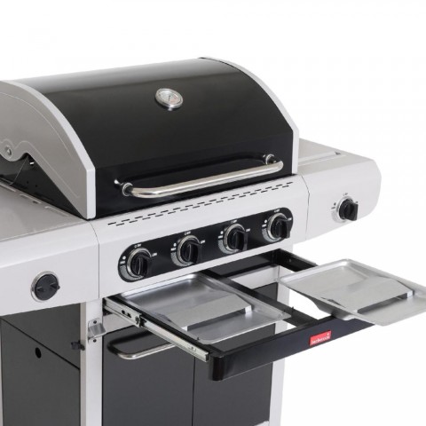 Barbecook BC GAS-2024 Siesta 412 Black Edition gázgrill tárolóval oldalégővel 132x56x120cm