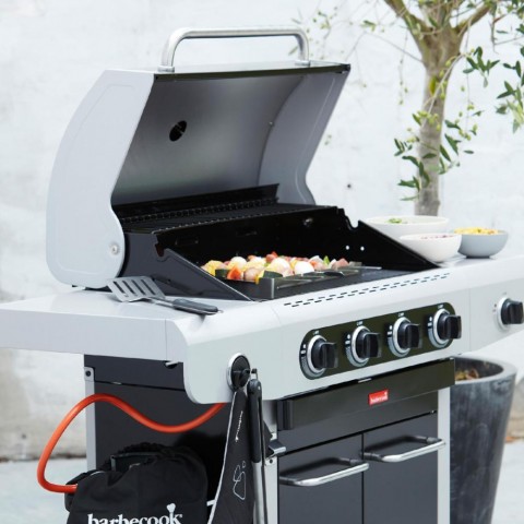 Barbecook BC GAS-2024 Siesta 412 Black Edition gázgrill tárolóval oldalégővel 132x56x120cm