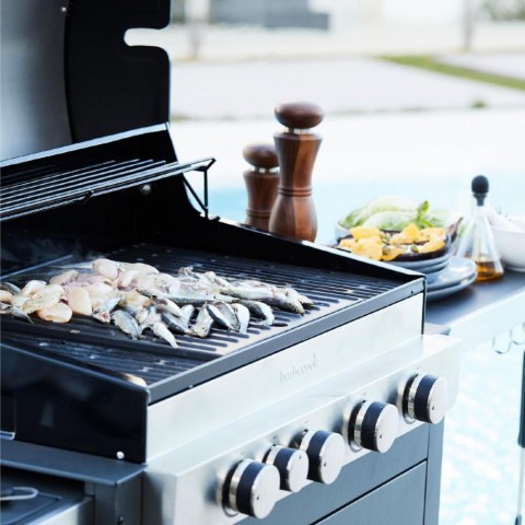 Barbecook BC GAS-2038 Stella 4311 gázgrill tárolóval infravörös oldalégővel 174x59x119cm