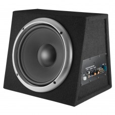 SAL BS 10/A aktív szubláda 200 W 250 mm hangszóró polipropilén kónusz 4 Ohm 340 x 310 x 280 mm 100 W erősítő