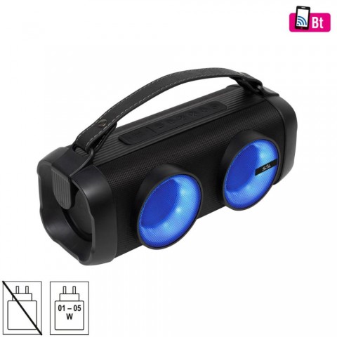 SAL BT 3000 hordozható bluetooth kihangosító 2 x 16 W sztereó boombox USB beépített mikrofon RGB LED ~4,5 óra üzemidő