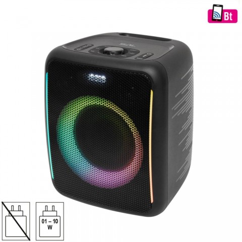 SAL BTCUBE hordozható Boombox vezeték nélküli hangszóró 70 watt 3 hangszóró Bluetooth TWS IPX4 beépített akkumulátor