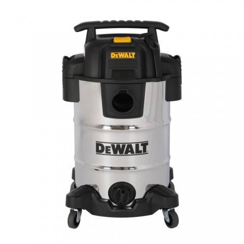 DeWALT DXV30SAPTA száraz nedves porszívó rozsdamentes váz készülékcsatlakozóval 30 liter 15 Kpa 37,8 l/s 8 tartozék 1050 W