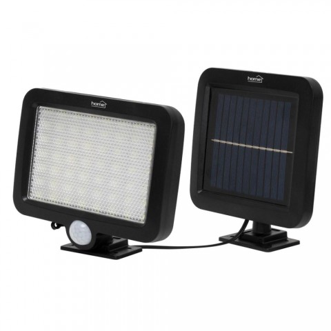 Home FLP250SOLAR napelemes LED reflektor 250 lm PIR mozgásérzékelő 120° 5m 56 db hidegfehér SMD LED energiatakarékos műanyag IP44