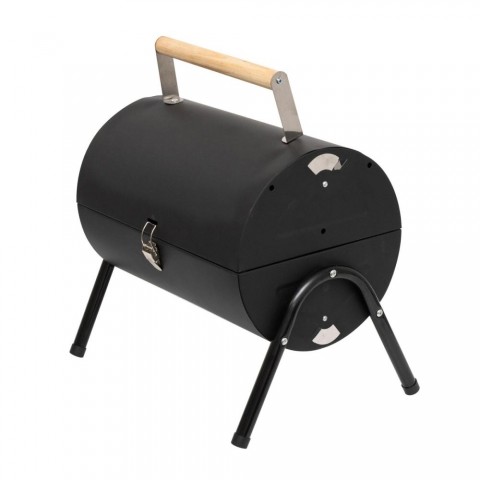 Home GR01 hordozható asztali grill faszén faszénbrikett nyitott vagy zárt fedél 2 rostély 2 széntartó rács 22 cm rostélymagasság asztaltól